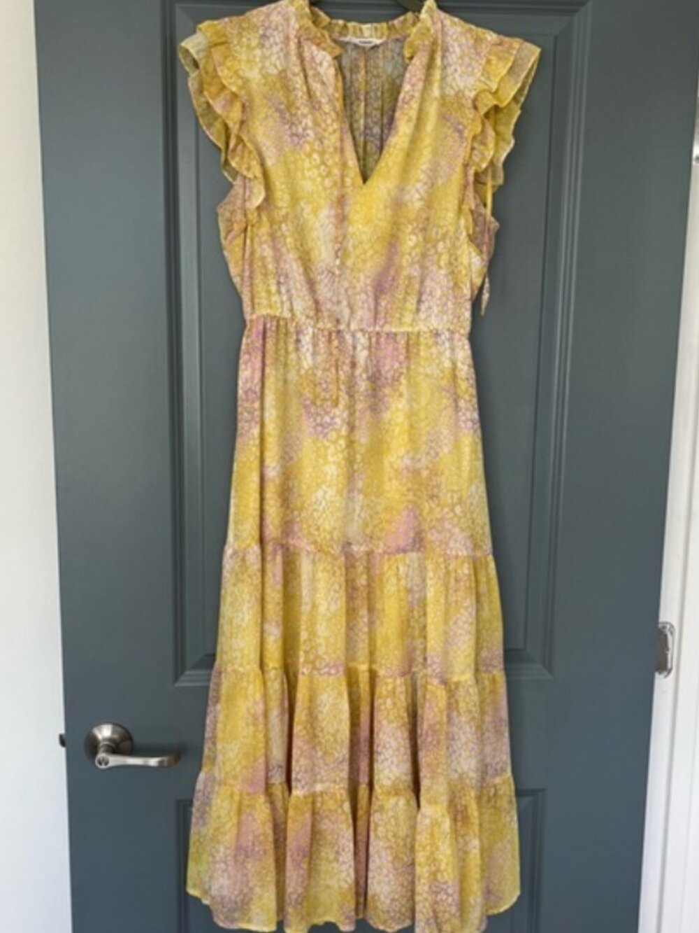 BB Dakota by Steve Madden Dream Girl Tiered Midi Dress Size XS